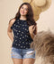 Frill Floral Halter Neck Top